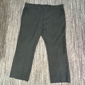 Levi’s Men’s Size 42x29 Action Slacks Grey Hemmed Flat Front Trousers‎ Vintage